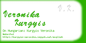 veronika kurgyis business card